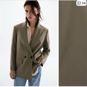 Zara Double-Breasted Oversized Blazer